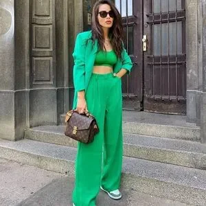 Zara | Pants & Jumpsuits | Zara Green Wide Leg Pant | Poshmark